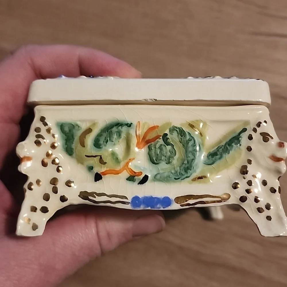 Ceramic jewelry Trinket container